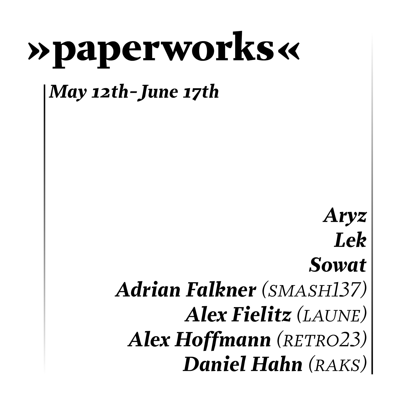 Paperworks Ausstellungsplakat